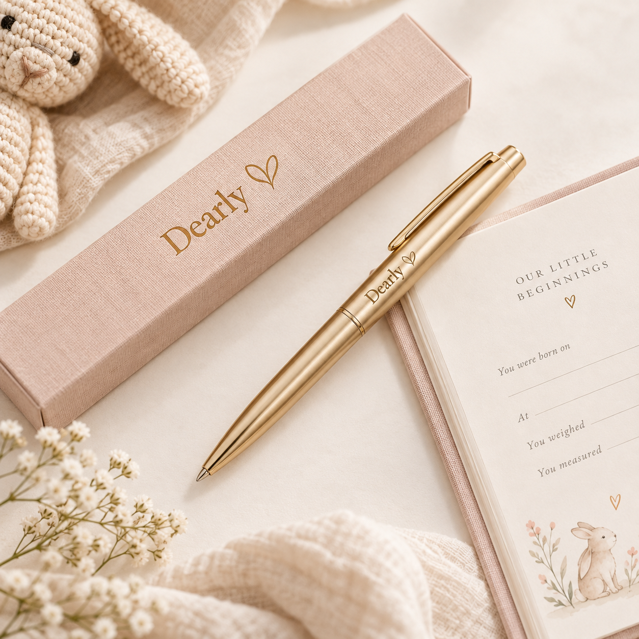 Dearly gold keepsake pen